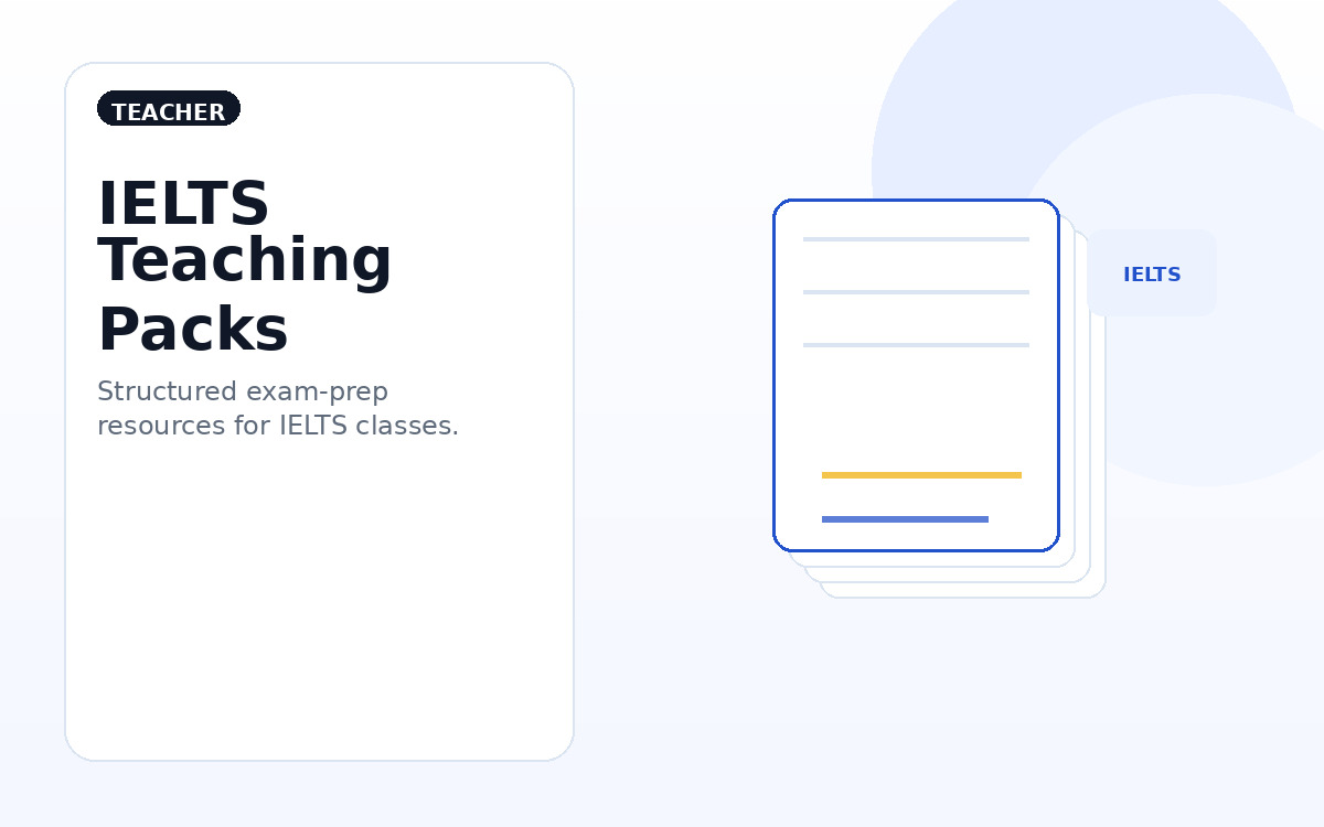 IELTS Teaching Packs