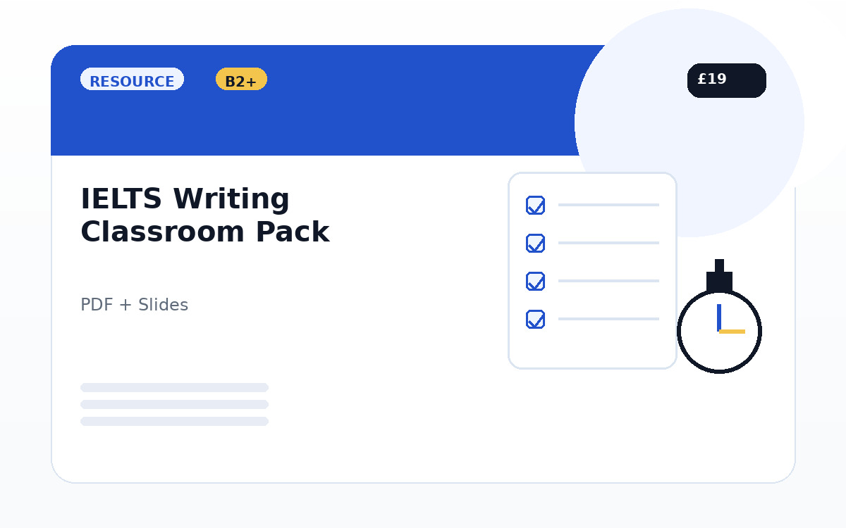 IELTS Writing Classroom Pack