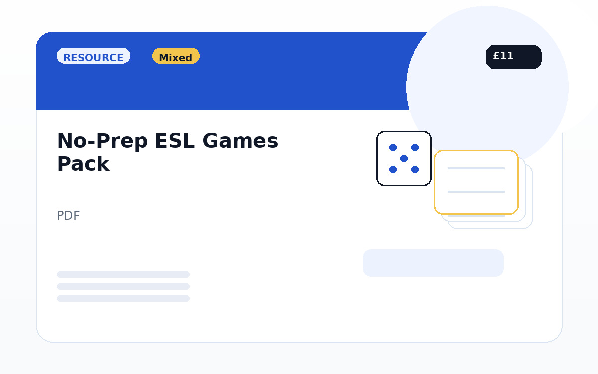 No-Prep ESL Games Pack